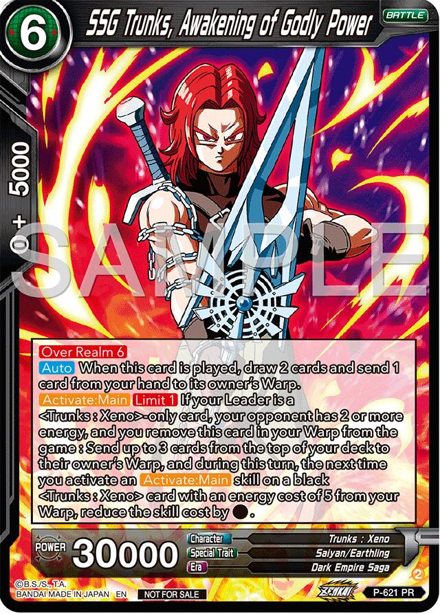 SSG Trunks, Awakening of Godly Power (Deluxe Pack 2024 Vol.2) (P-621) [Promotion Cards] | Shuffle n Cut Hobbies & Games