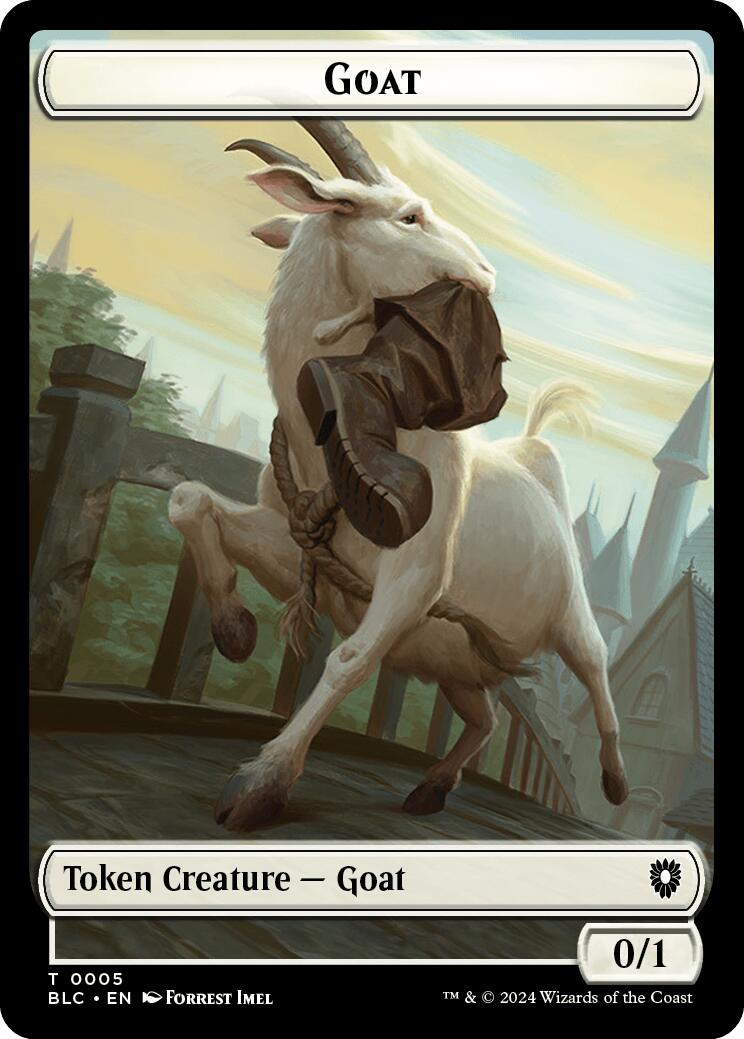 Goat // Wolf (032) Double-Sided Token [Bloomburrow Commander Tokens] | Shuffle n Cut Hobbies & Games