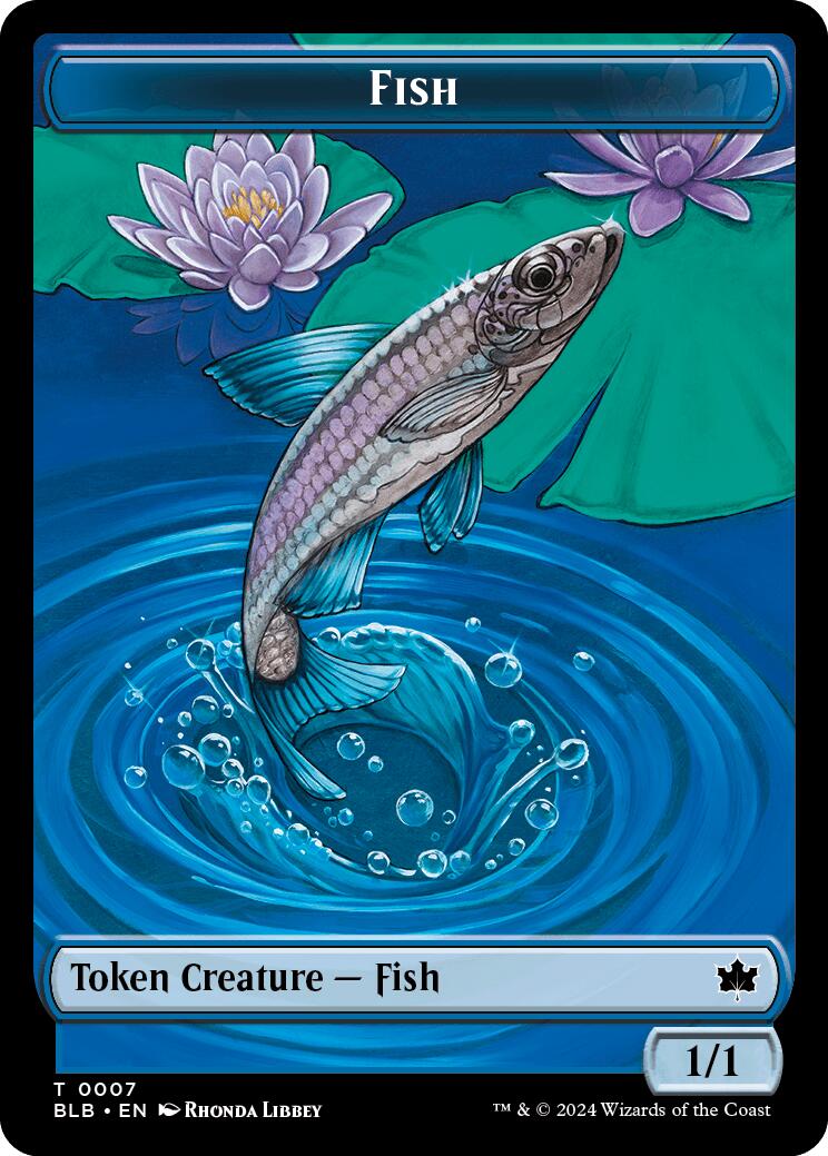 Bird (011) // Fish Double-Sided Token [Bloomburrow Commander Tokens] | Shuffle n Cut Hobbies & Games