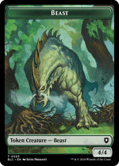 Cat // Beast (025) Double-Sided Token [Bloomburrow Commander Tokens] | Shuffle n Cut Hobbies & Games