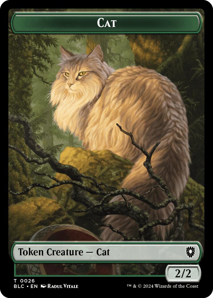 Cat // Beast (025) Double-Sided Token [Bloomburrow Commander Tokens] | Shuffle n Cut Hobbies & Games