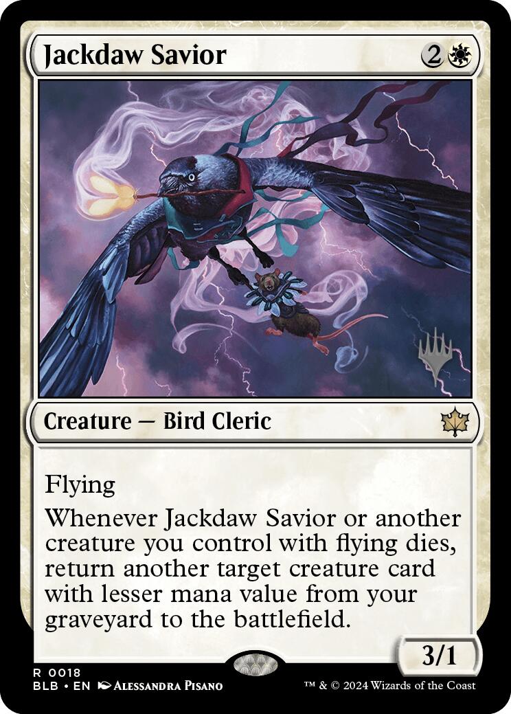 Jackdaw Savior (Promo Pack) [Bloomburrow Promos] | Shuffle n Cut Hobbies & Games