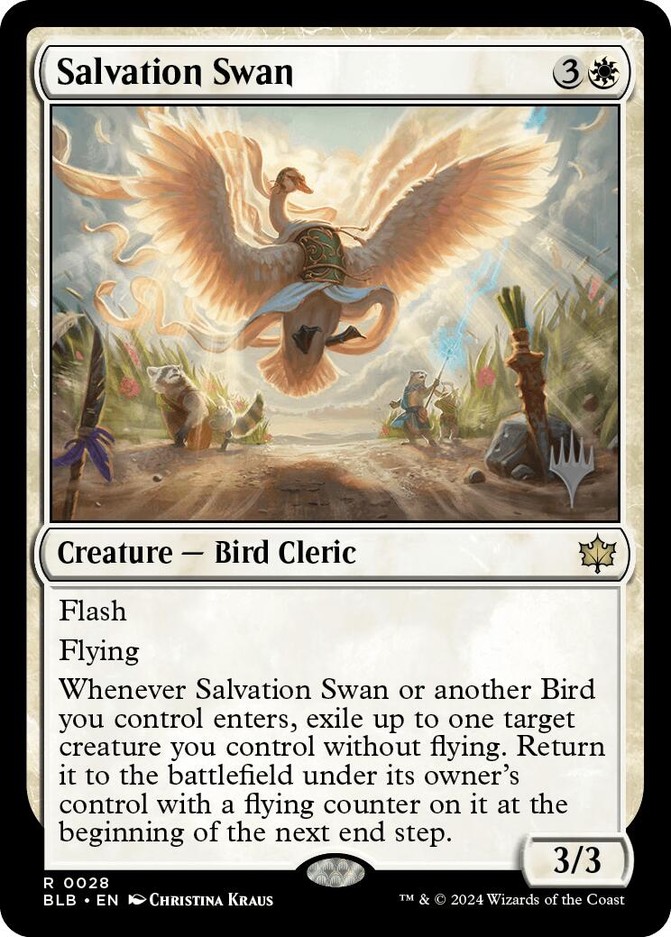 Salvation Swan (Promo Pack) [Bloomburrow Promos] | Shuffle n Cut Hobbies & Games