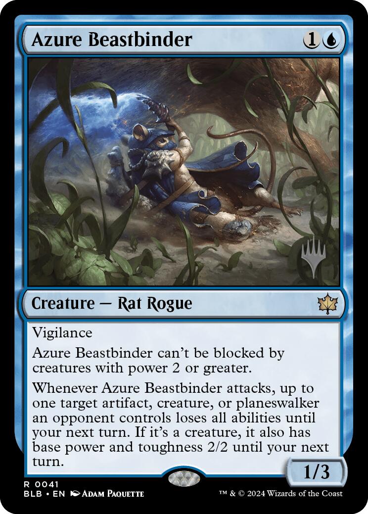 Azure Beastbinder (Promo Pack) [Bloomburrow Promos] | Shuffle n Cut Hobbies & Games