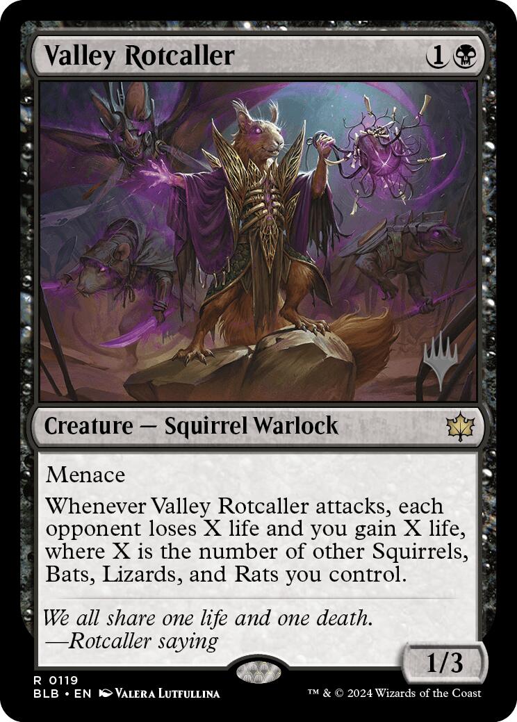 Valley Rotcaller (Promo Pack) [Bloomburrow Promos] | Shuffle n Cut Hobbies & Games