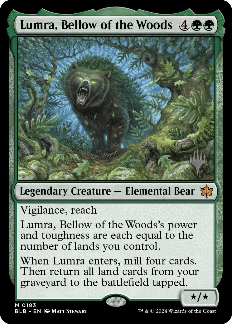 Lumra, Bellow of the Woods (Promo Pack) [Bloomburrow Promos] | Shuffle n Cut Hobbies & Games