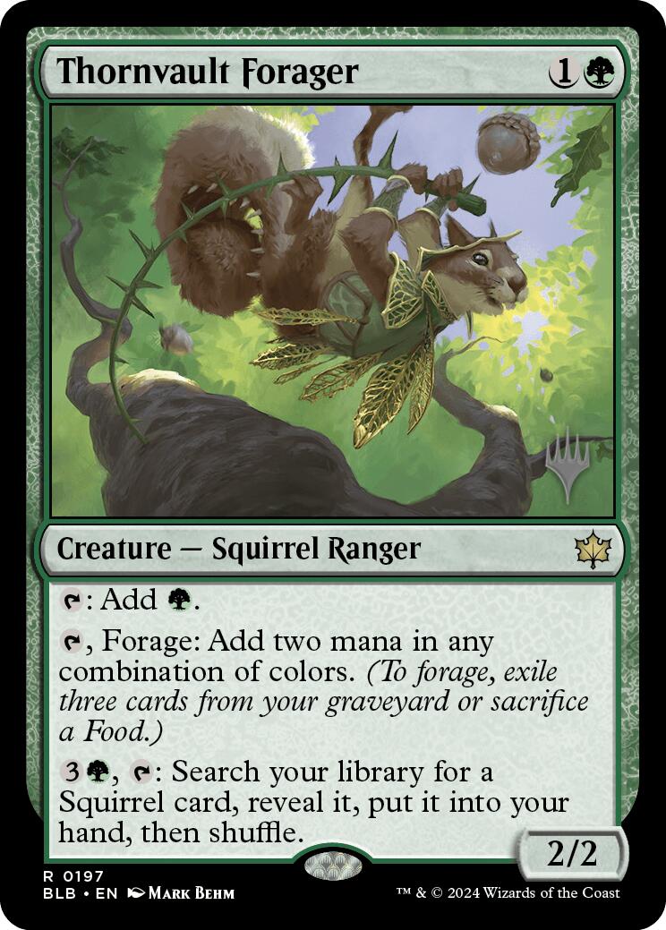 Thornvault Forager (Promo Pack) [Bloomburrow Promos] | Shuffle n Cut Hobbies & Games