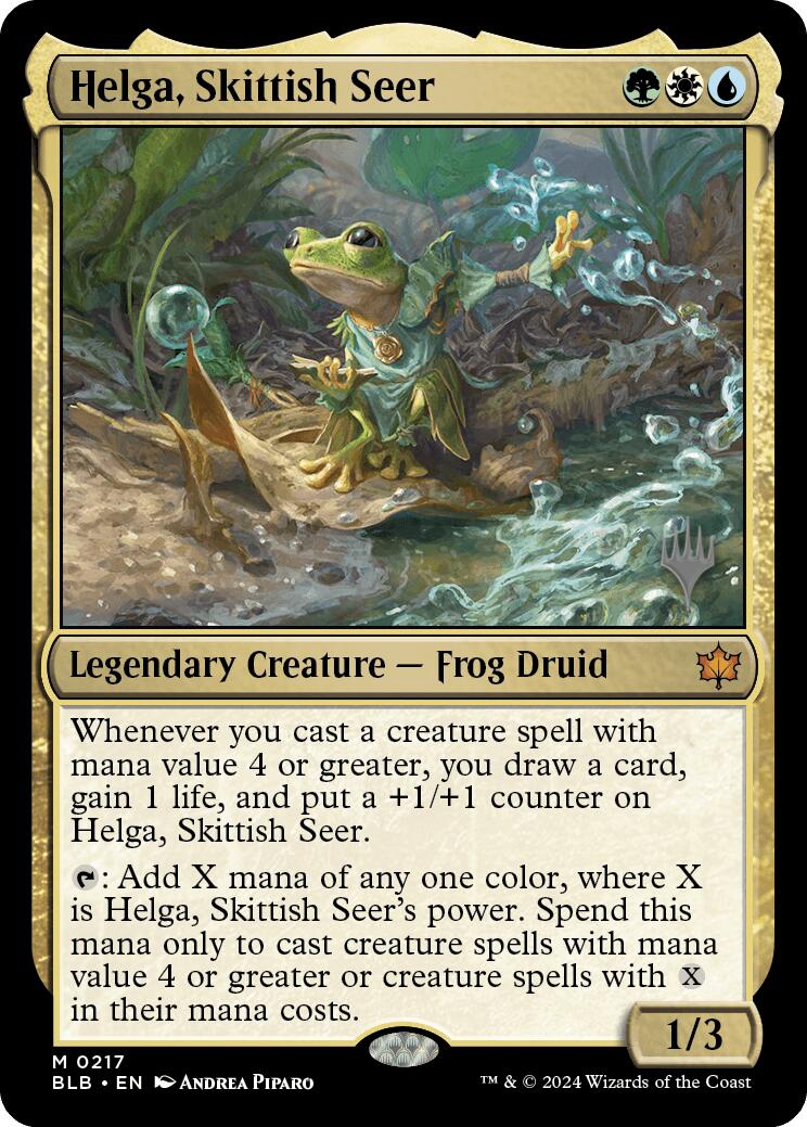 Helga, Skittish Seer (Promo Pack) [Bloomburrow Promos] | Shuffle n Cut Hobbies & Games