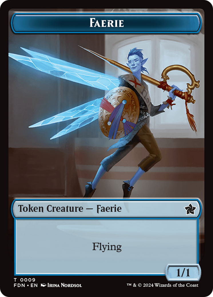 Soldier // Faerie Double-Sided Token [Foundations Tokens] | Shuffle n Cut Hobbies & Games