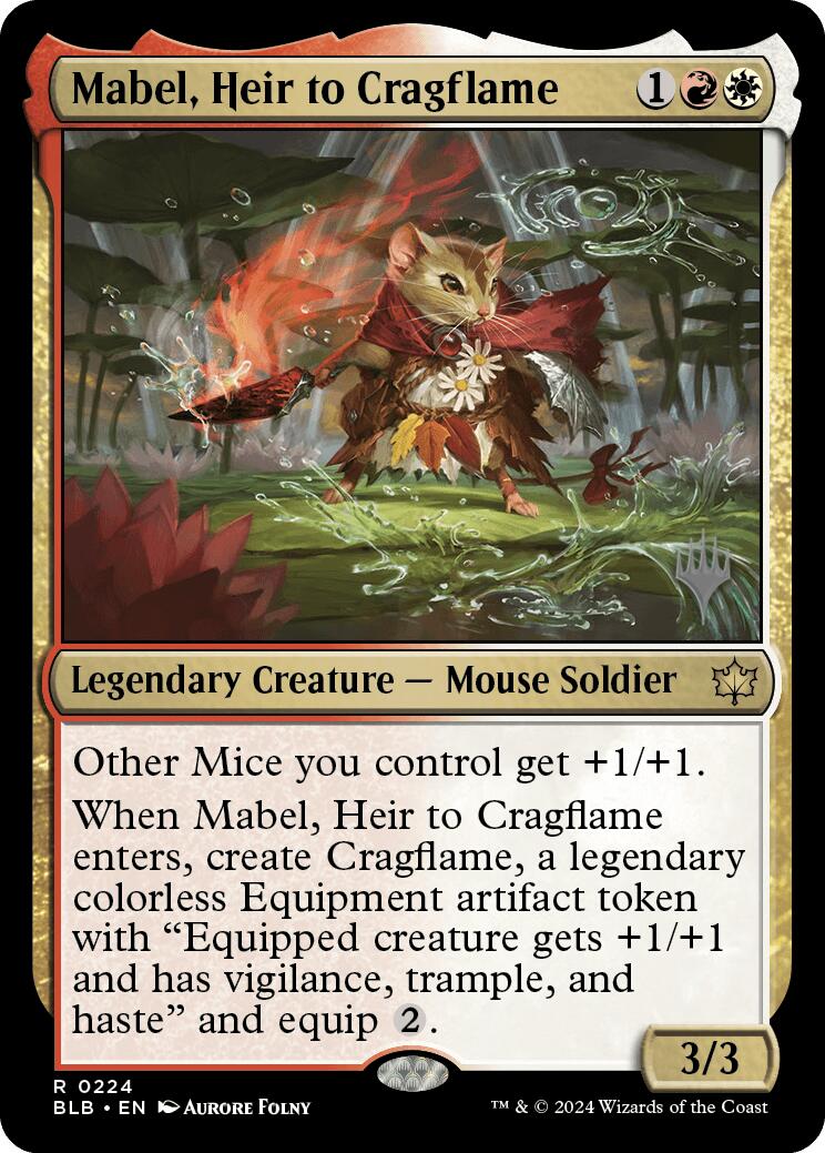 Mabel, Heir to Cragflame (Promo Pack) [Bloomburrow Promos] | Shuffle n Cut Hobbies & Games