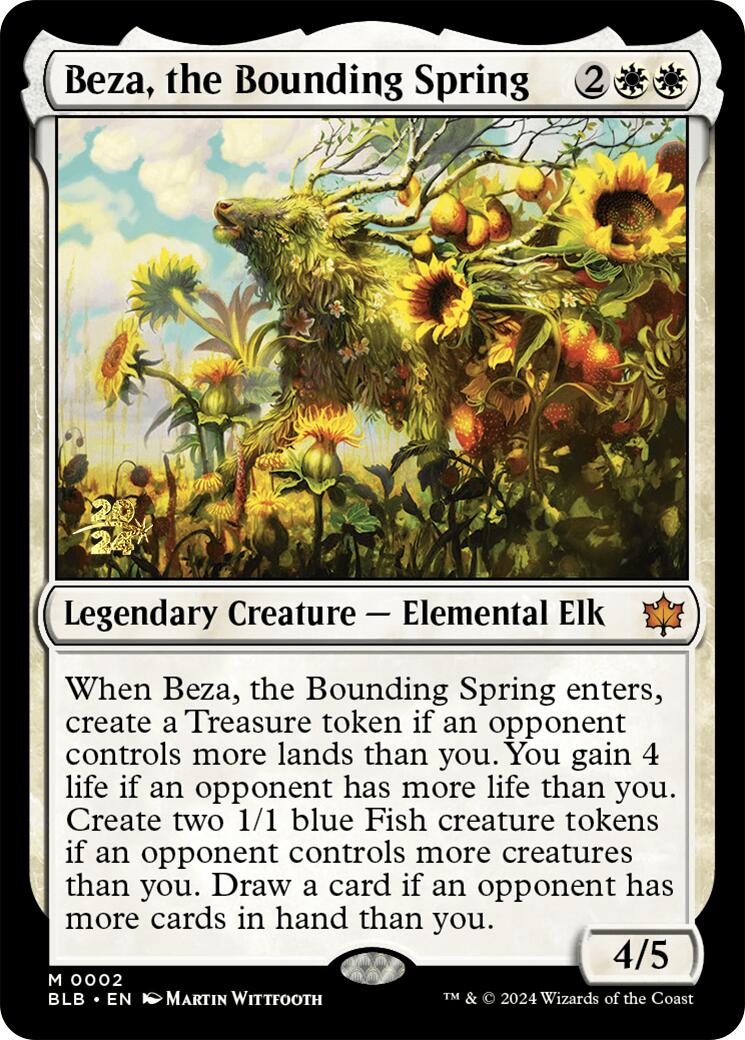 Beza, the Bounding Spring [Bloomburrow Prerelease Promos] | Shuffle n Cut Hobbies & Games