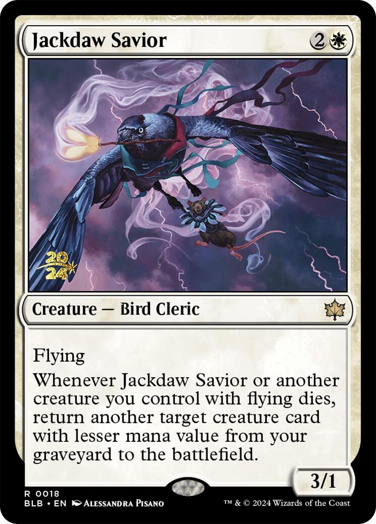 Jackdaw Savior [Bloomburrow Prerelease Promos] | Shuffle n Cut Hobbies & Games