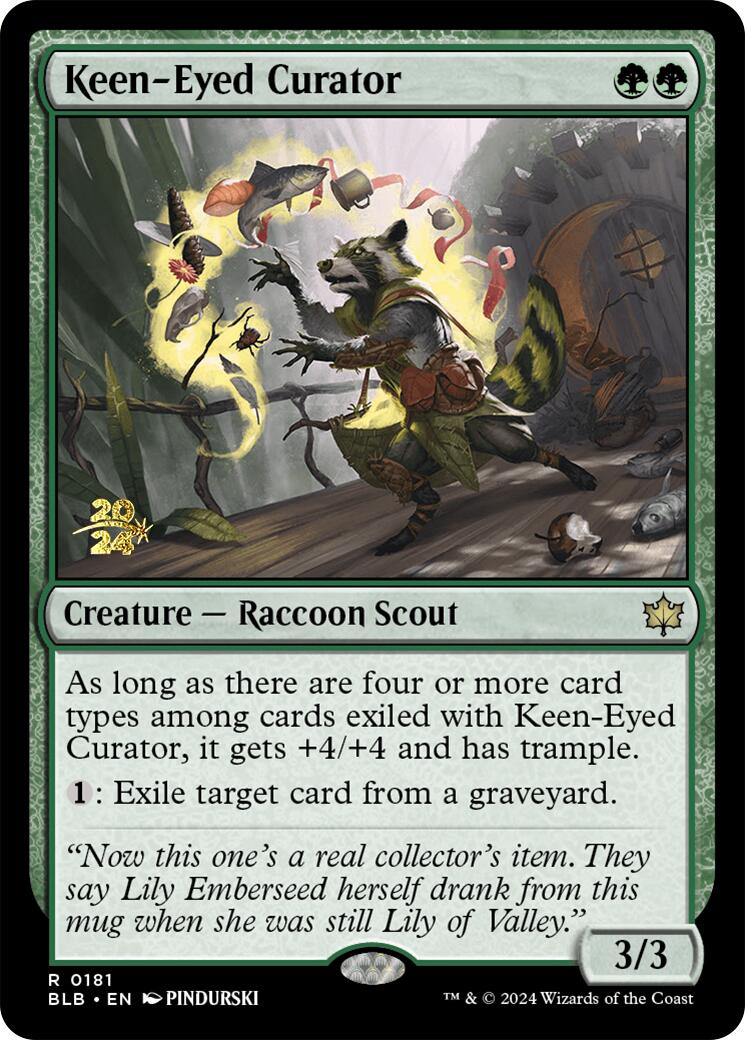 Keen-Eyed Curator [Bloomburrow Prerelease Promos] | Shuffle n Cut Hobbies & Games