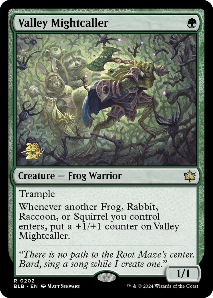 Valley Mightcaller [Bloomburrow Prerelease Promos] | Shuffle n Cut Hobbies & Games