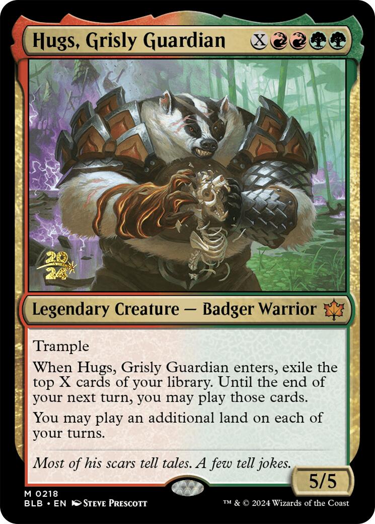 Hugs, Grisly Guardian [Bloomburrow Prerelease Promos] | Shuffle n Cut Hobbies & Games