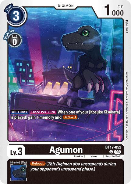 Agumon [BT17-052] - BT17-052 [Secret Crisis] | Shuffle n Cut Hobbies & Games