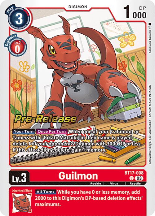 Guilmon [BT17-008] [Secret Crisis Pre-Release Cards] | Shuffle n Cut Hobbies & Games