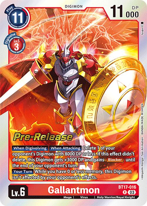 Gallantmon [BT17-016] [Secret Crisis Pre-Release Cards] | Shuffle n Cut Hobbies & Games