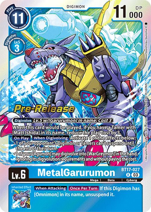 MetalGarurumon [BT17-027] [Secret Crisis Pre-Release Cards] | Shuffle n Cut Hobbies & Games