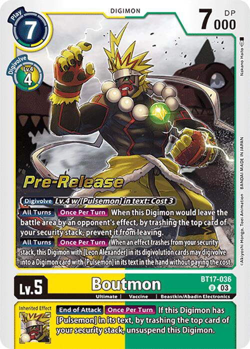 Boutmon [BT17-036] [Secret Crisis Pre-Release Cards] | Shuffle n Cut Hobbies & Games