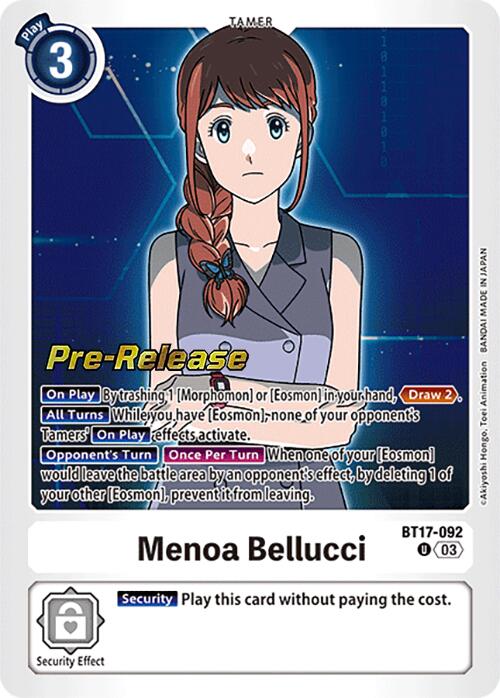 Menoa Bellucci [BT17-092] [Secret Crisis Pre-Release Cards] | Shuffle n Cut Hobbies & Games