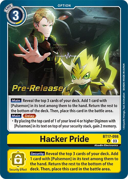 Hacker Pride [BT17-098] [Secret Crisis Pre-Release Cards] | Shuffle n Cut Hobbies & Games