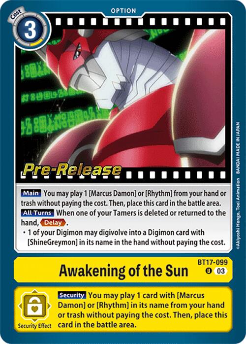 Awakening of the Sun [BT17-099] [Secret Crisis Pre-Release Cards] | Shuffle n Cut Hobbies & Games