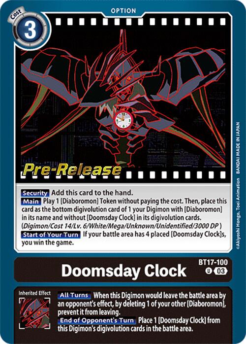 Doomsday Clock [BT17-100] [Secret Crisis Pre-Release Cards] | Shuffle n Cut Hobbies & Games