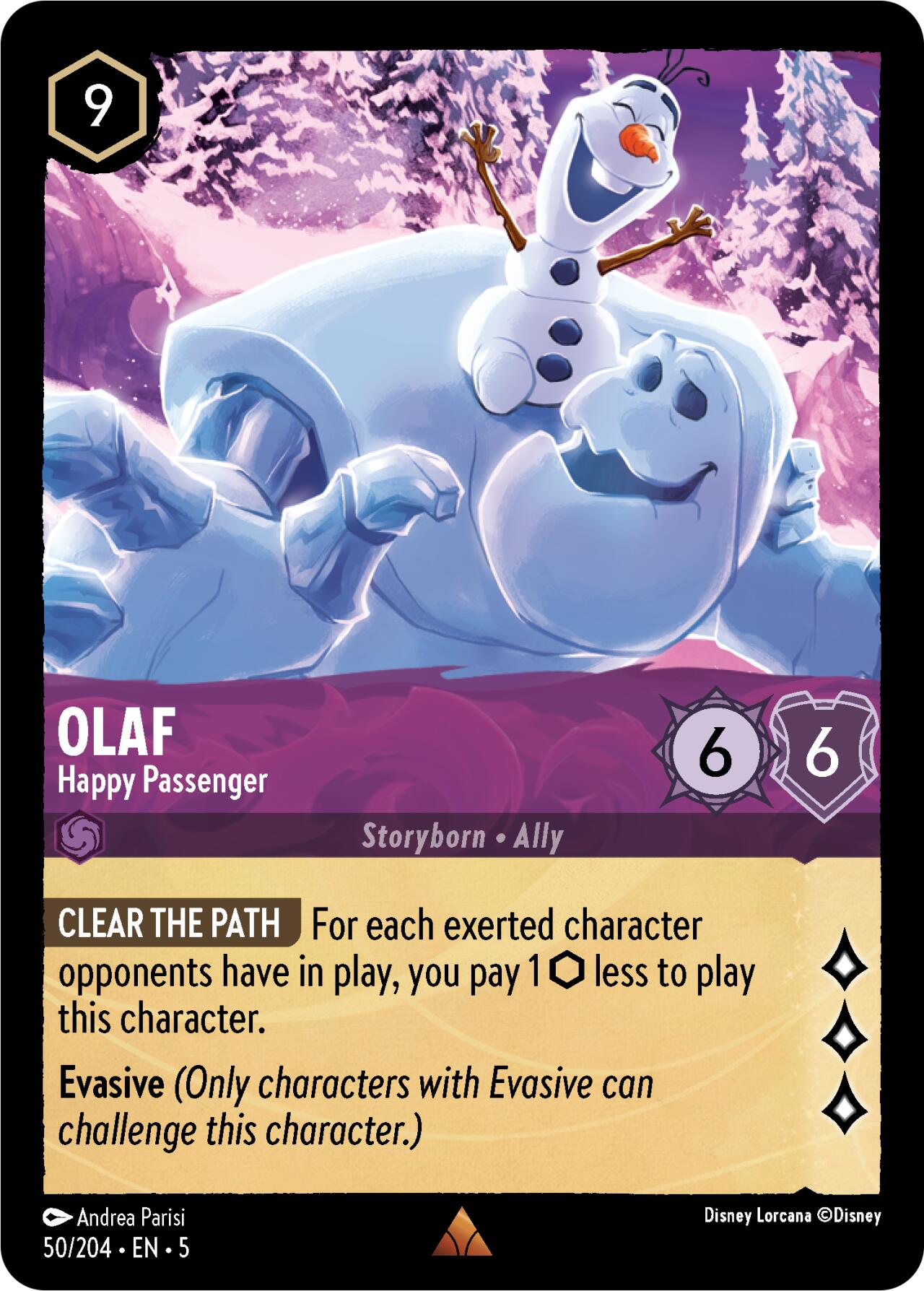 Olaf - Happy Passenger (50/204) [Shimmering Skies] | Shuffle n Cut Hobbies & Games