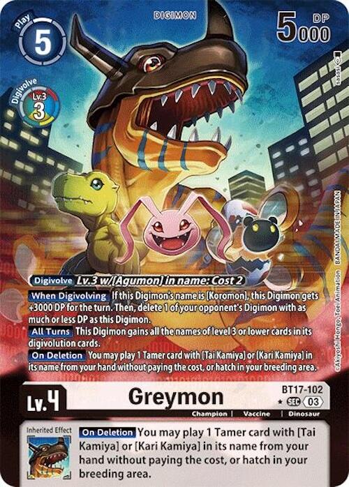 Greymon [BT17-102] (Alternate Art) [Secret Crisis] | Shuffle n Cut Hobbies & Games