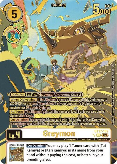 Greymon [BT17-102] (Right) (Textured) [Secret Crisis] | Shuffle n Cut Hobbies & Games