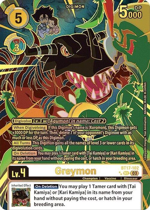 Greymon [BT17-102] (Left) (Textured) [Secret Crisis] | Shuffle n Cut Hobbies & Games