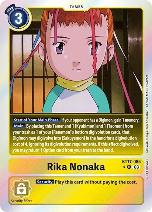 Rika Nonaka [BT17-085] (Secret Crisis: Movie Memorial Pack) [Secret Crisis] | Shuffle n Cut Hobbies & Games