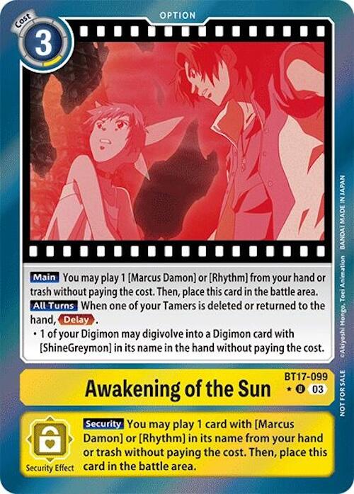 Awakening of the Sun [BT17-099] (Secret Crisis: Movie Memorial Pack) [Secret Crisis] | Shuffle n Cut Hobbies & Games