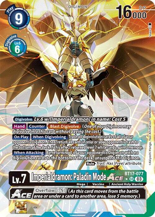 Imperialdramon: Paladin Mode ACE [BT17-077] (Alternate Art) [Secret Crisis] | Shuffle n Cut Hobbies & Games