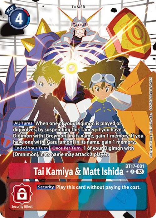 Tai Kamiya & Matt Ishida [BT17-081] (Alternate Art) [Secret Crisis] | Shuffle n Cut Hobbies & Games