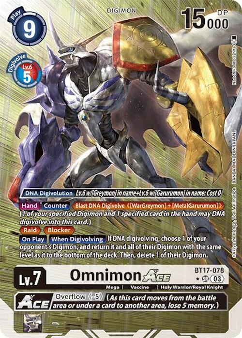 Omnimon ACE [BT17-078] (Alternate Art) [Secret Crisis] | Shuffle n Cut Hobbies & Games