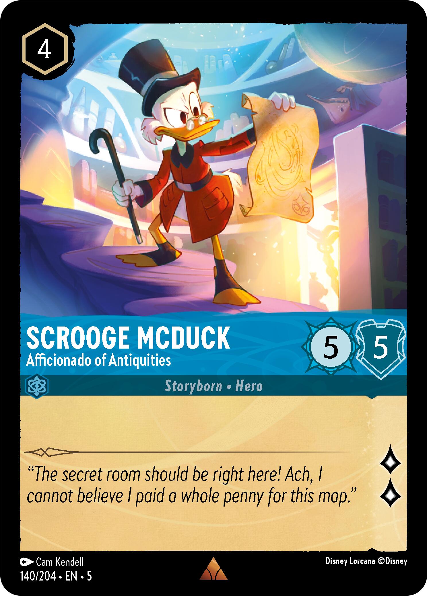 Scrooge McDuck - Afficionado of Antiquities (140/204) [Shimmering Skies] | Shuffle n Cut Hobbies & Games