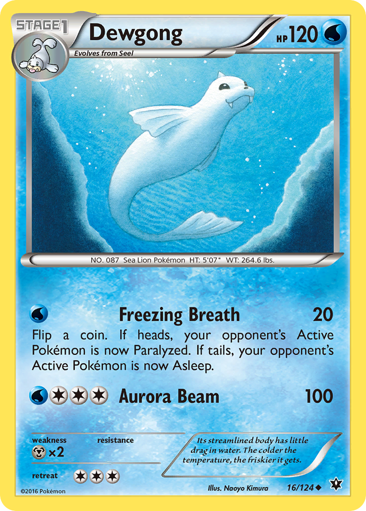 Dewgong (16/124) [XY: Fates Collide] | Shuffle n Cut Hobbies & Games