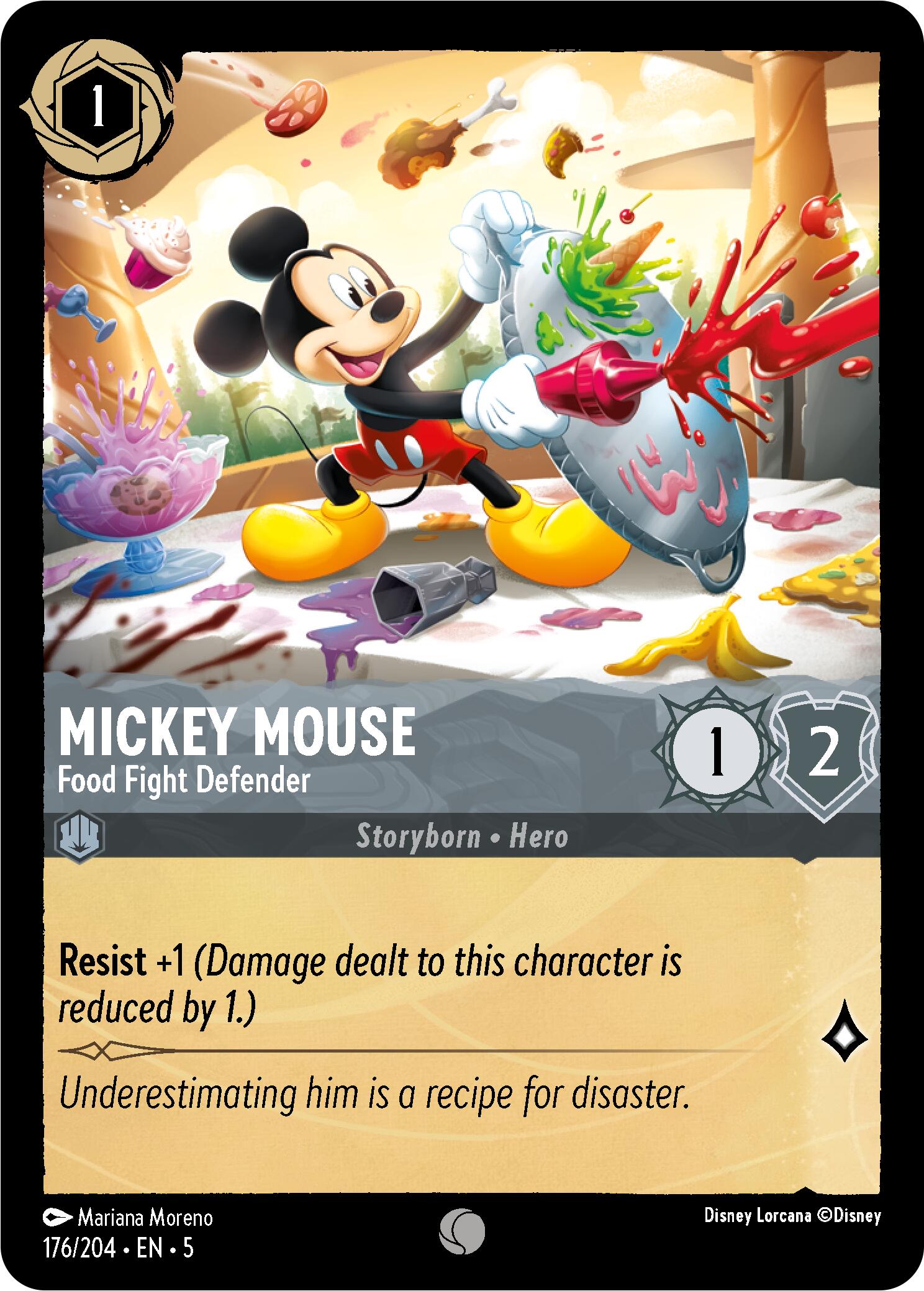 Mickey Mouse - Food Fight Defender (176/204) [Shimmering Skies] | Shuffle n Cut Hobbies & Games