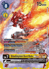 ShineGreymon: Burst Mode ACE [BT17-041] (Alternate Art) [Secret Crisis] | Shuffle n Cut Hobbies & Games