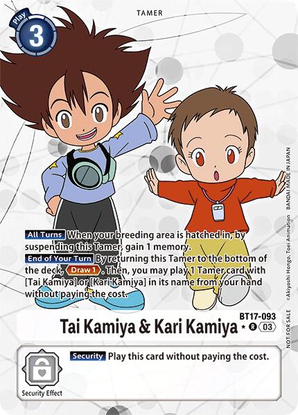 Tai Kamiya & Kari Kamiya [BT17-093] (Alternate Art) [Secret Crisis] | Shuffle n Cut Hobbies & Games