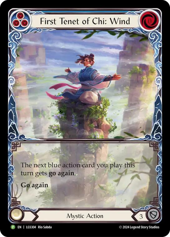 First Tenet of Chi: Wind [LGS304] (Promo)  Rainbow Foil | Shuffle n Cut Hobbies & Games