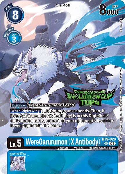 WereGarurumon (X Antibody) [BT9-028] (2024 Evolution Cup Top 4) [X Record Promos] | Shuffle n Cut Hobbies & Games