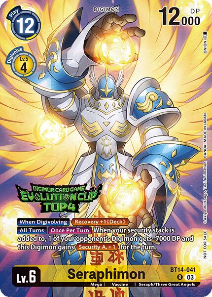 Seraphimon [BT14-041] (2024 Evolution Cup Top 4) [Blast Ace] | Shuffle n Cut Hobbies & Games