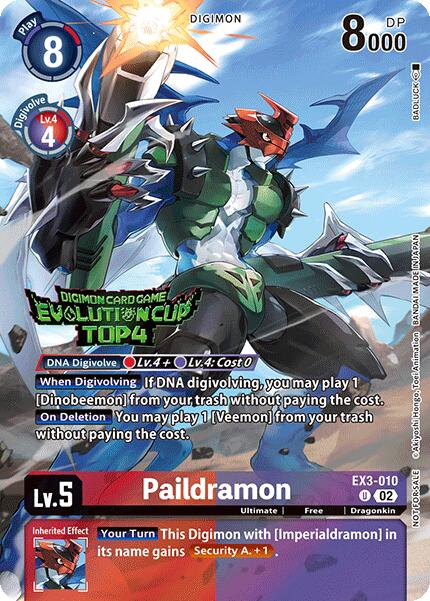 Paildramon [EX3-010] (2024 Evolution Cup Top 4) [Draconic Roar] | Shuffle n Cut Hobbies & Games