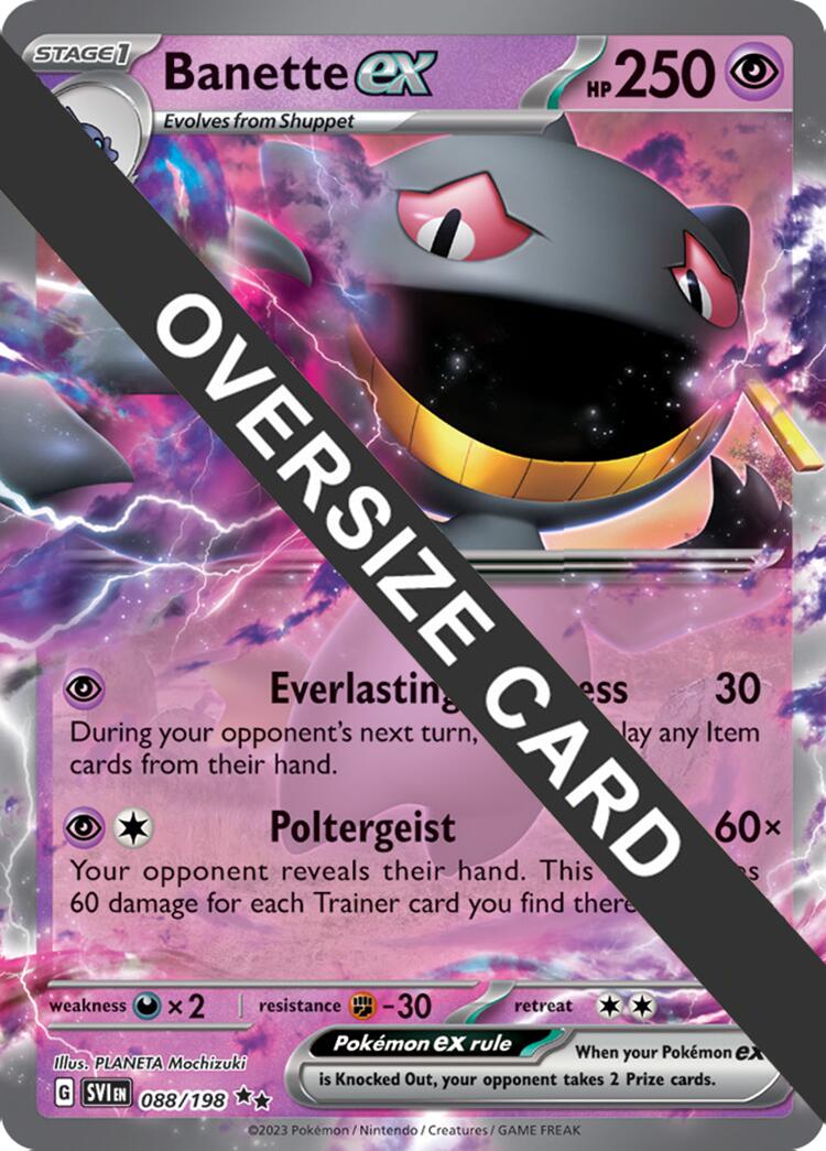 Banette ex (088) (Jumbo Card) [Scarlet & Violet: Black Star Promos] | Shuffle n Cut Hobbies & Games