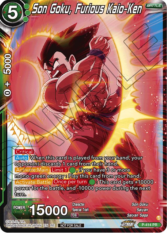 Son Goku, Furious Kaio-Ken (Deluxe Pack 2024 Vol.1) (P-414) [Promotion Cards] | Shuffle n Cut Hobbies & Games