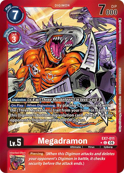 Megadramon [EX7-011] (Foil) [Digimon LIBERATOR] | Shuffle n Cut Hobbies & Games