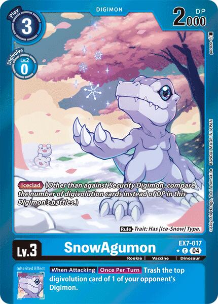 SnowAgumon [EX7-017] (Foil) [Digimon LIBERATOR] | Shuffle n Cut Hobbies & Games